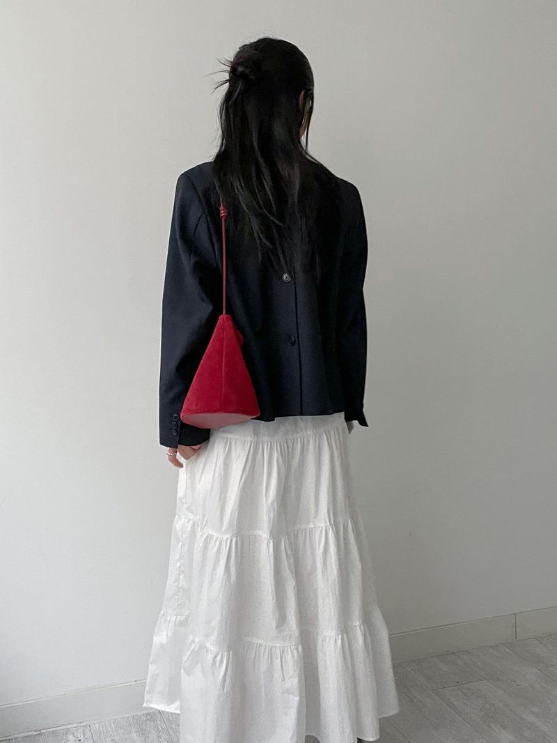 Back-button Single Loose-fit Short Jacket