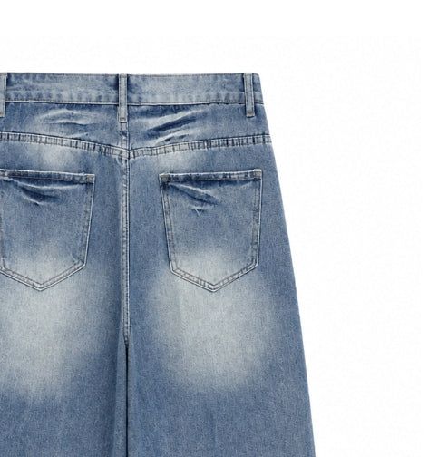 Binden Wash Damaged Wide Denim