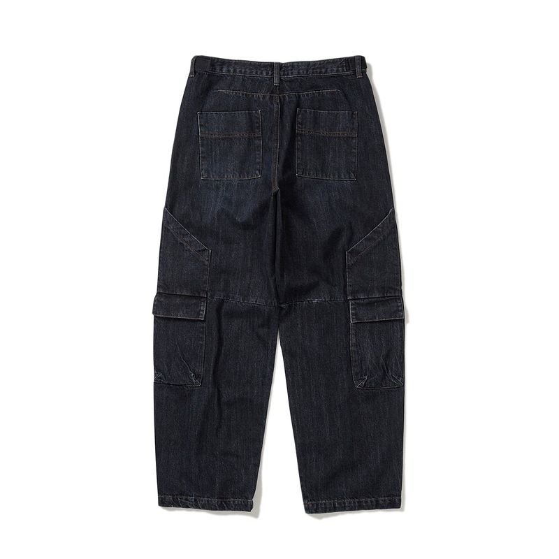 Cargo denim work pants / Deep Indigo