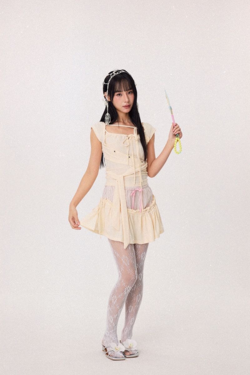 Dear Days Detachable Skorts (Cream)