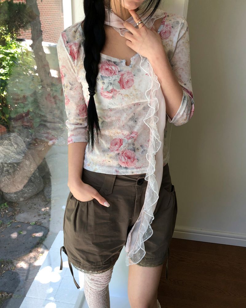 Vernil Color Frill Scarf