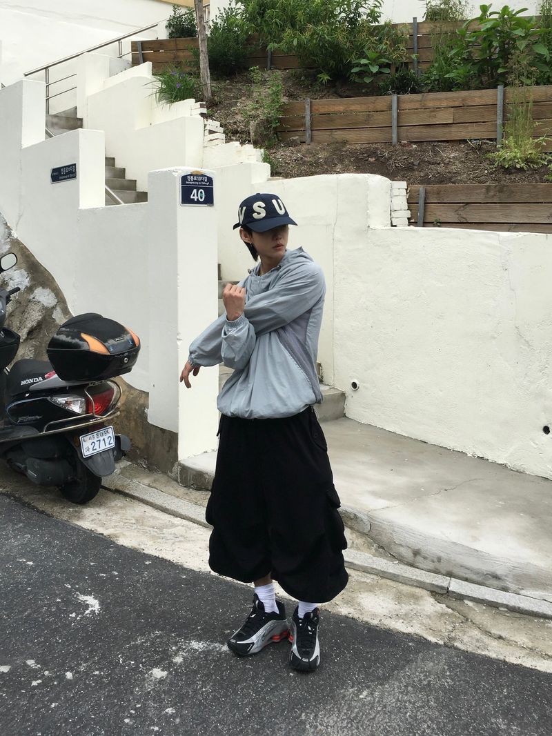 [Sweat.ver] Amekaji loose cargo sweatpants 4C