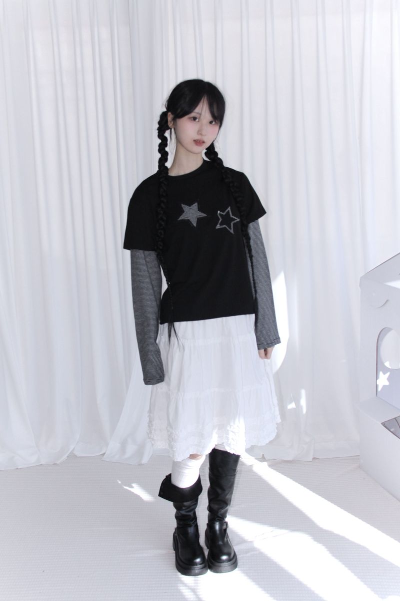 Buckle Leather Half Middle Boots
