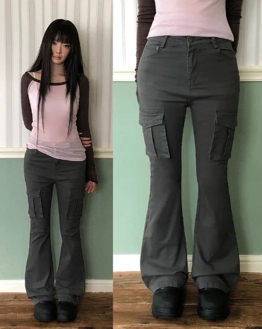 WONDER WONDER（ワンダーワンダー）の「ジェミン ローライズ ブーツカット カーゴ パンツ（パンツ）」
