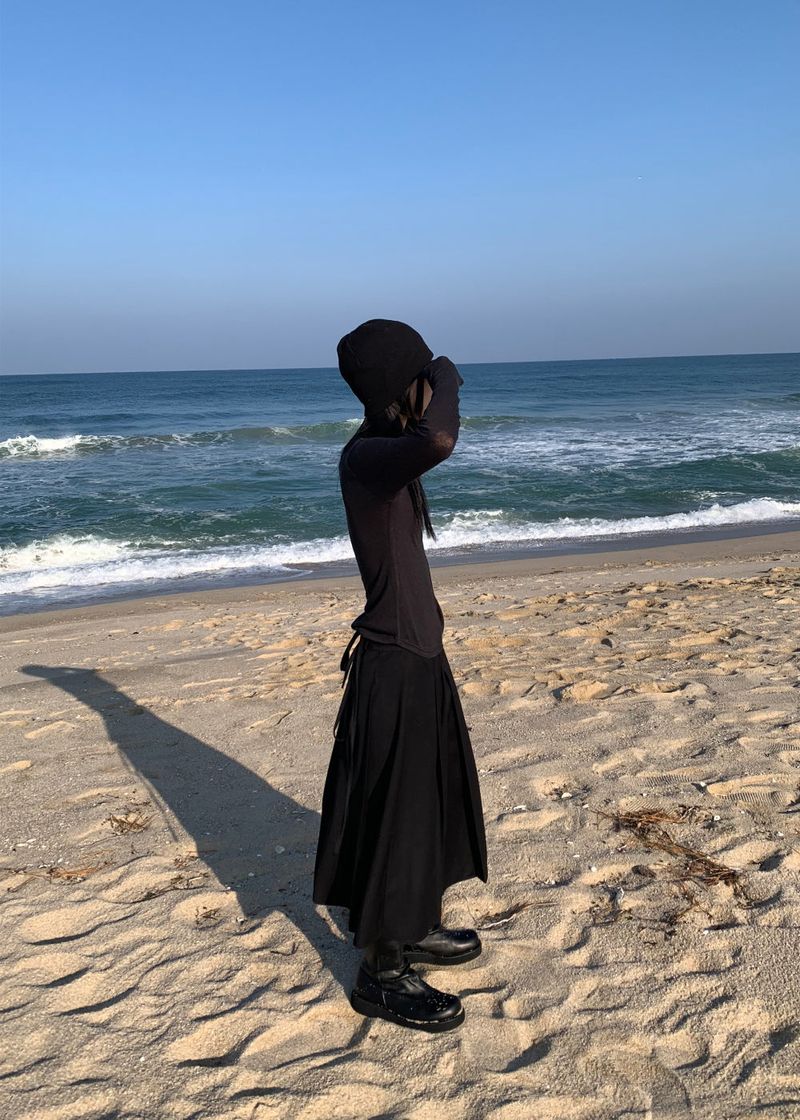 STRAP MIDI WRAP SKIRT