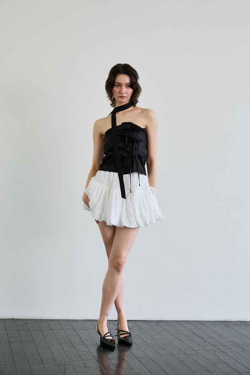 ELFIN SCARF TOP / BLACK