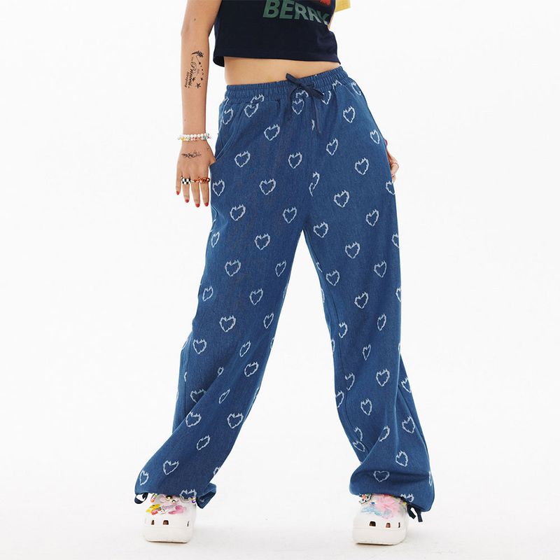 wonder visitor（ワンダービジター）の「BN Heart Pattern Denim Jogger pants [2Color]（Pants）」