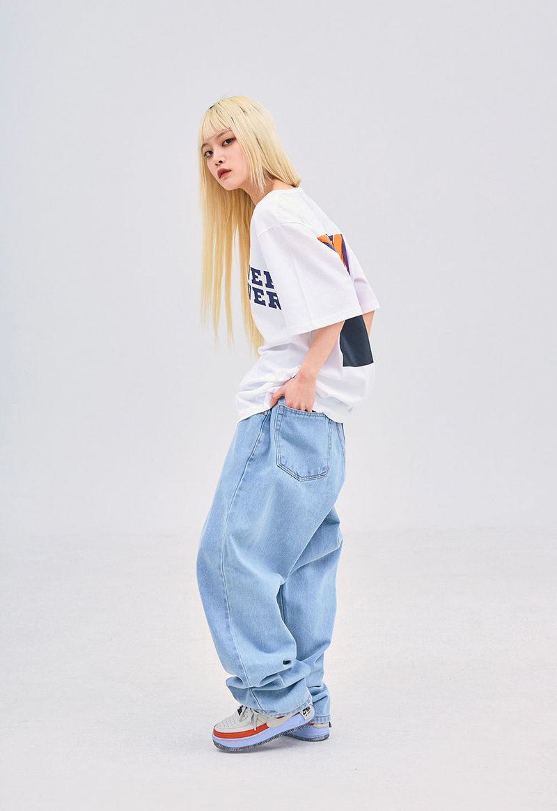 MBSRCOPT101 MID90 BAGGY DENIM PANTS LIGHTBLUE