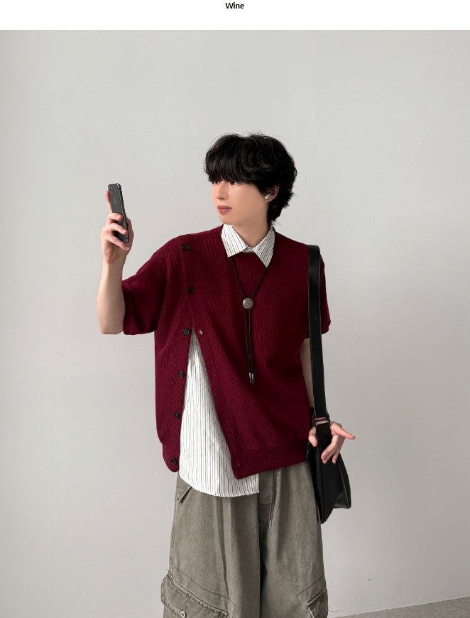 YOURNUS(ユアナス)の「Summit Slash Half Knit(Tops)」