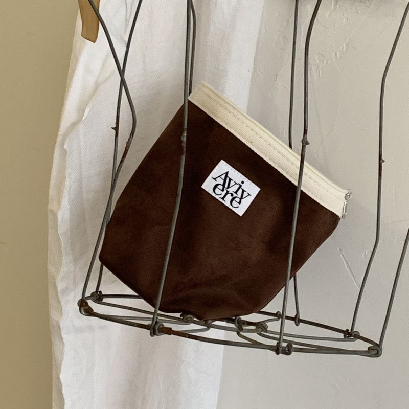 classic pouch_suede darkbrown