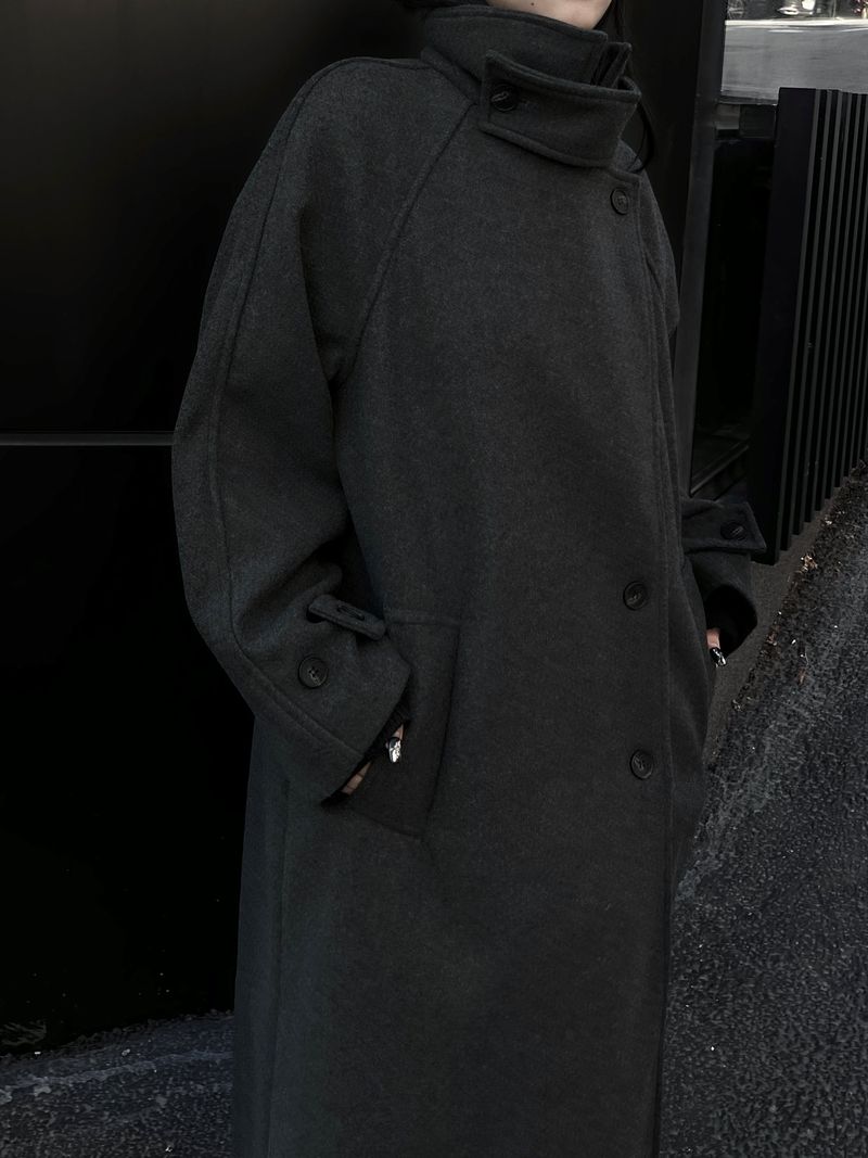 city high neck long coat (2color)