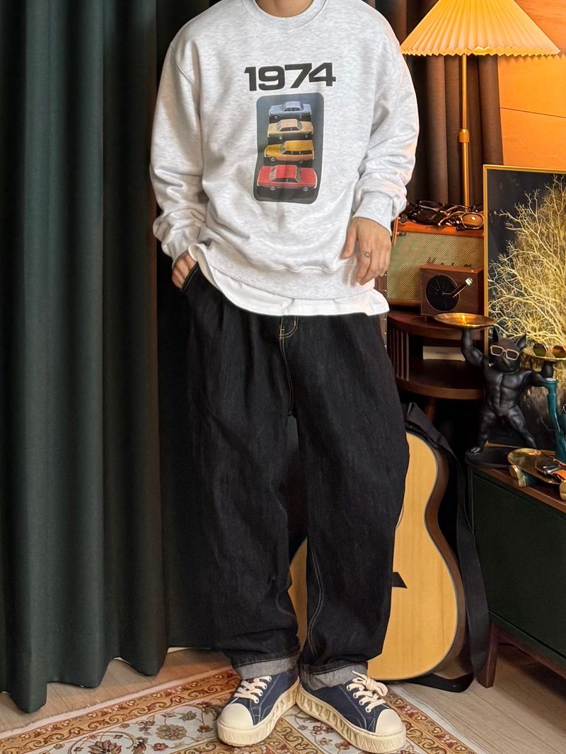 Old-Car basic Sweatshirt 3COLOR