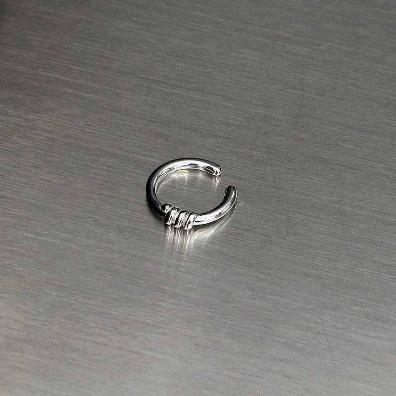 [925silver] coil earcuff