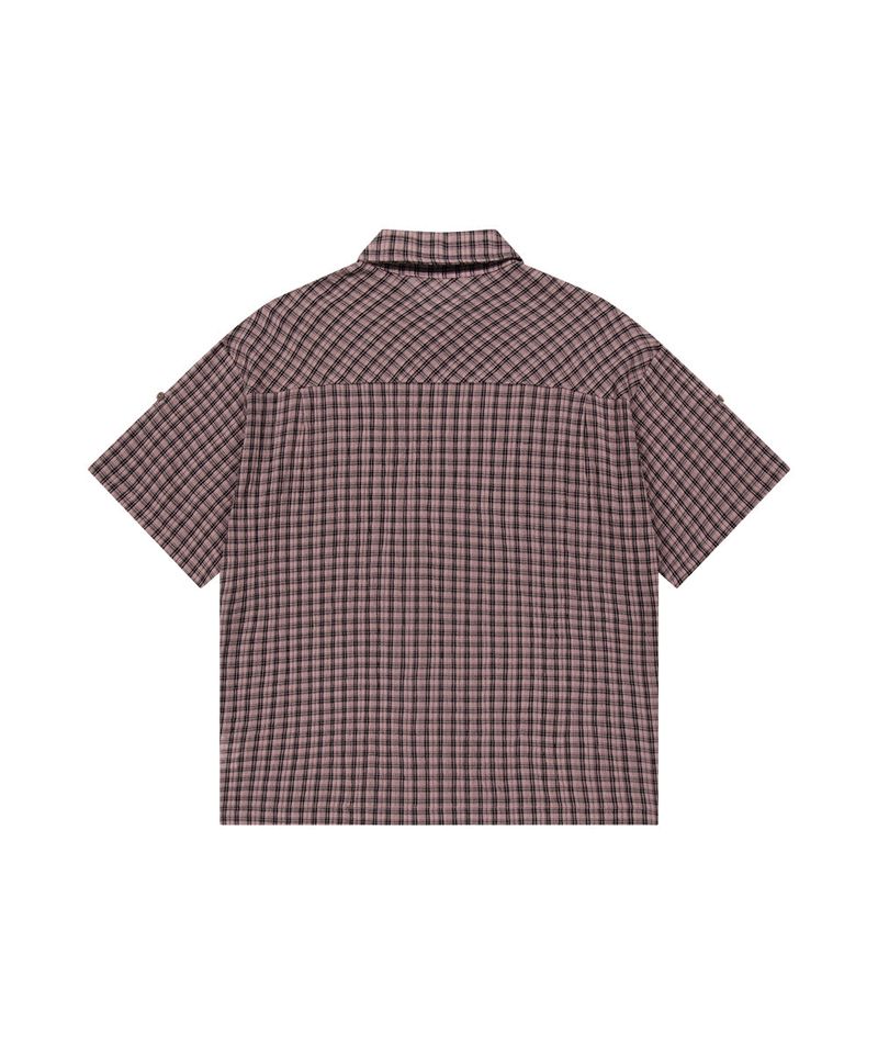 ROLL-UP CHECK HALF SHIRT