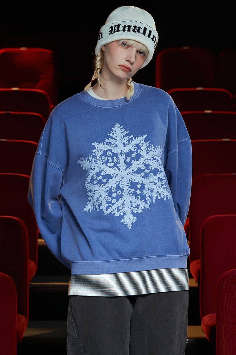 PIGMENT SNOW SWEATSHIRT / BLUE