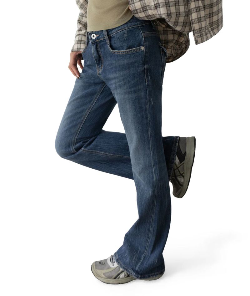 Meril Flap Pocket Low-Rise Bootcut Denim