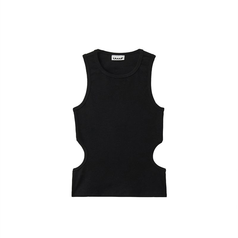 Back Hole Ribbed Sleeveless
