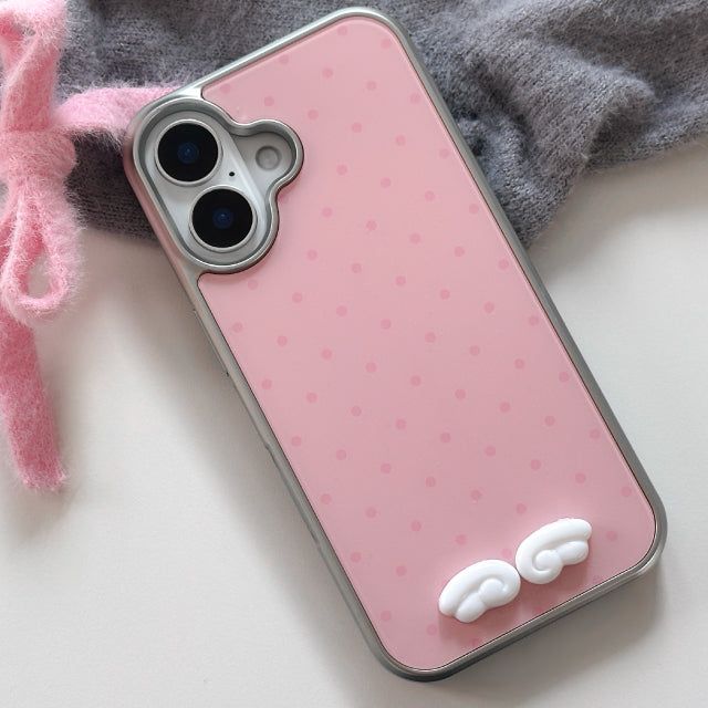 Nineteenfriday（ナインティーンフライデー）の「New Color ★ 3D Angel Wing Dot Silver MagSafe iPhone Bumper Case（Smartphone Accessories）」