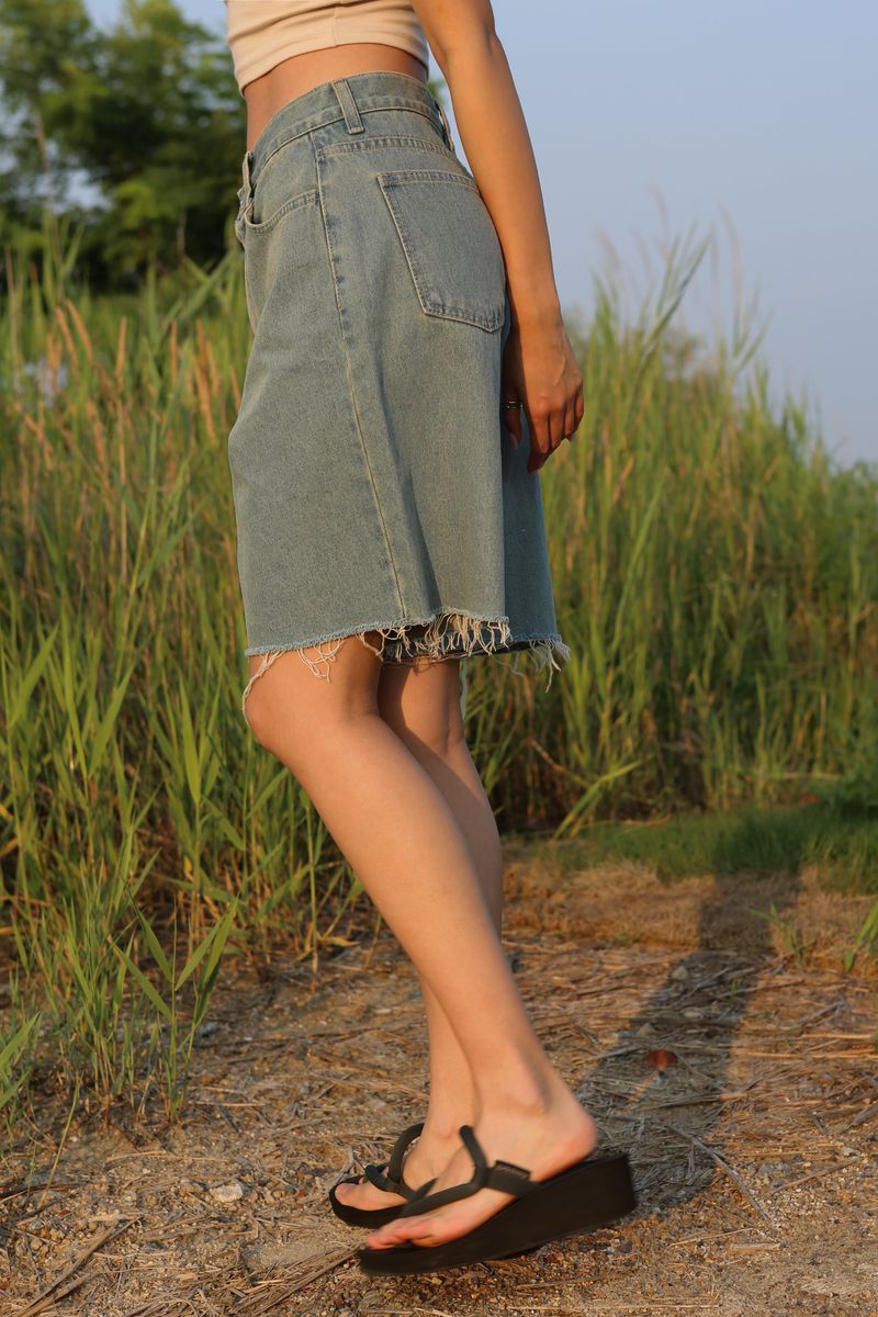 HEI BERMUDA DENIM SHORTS