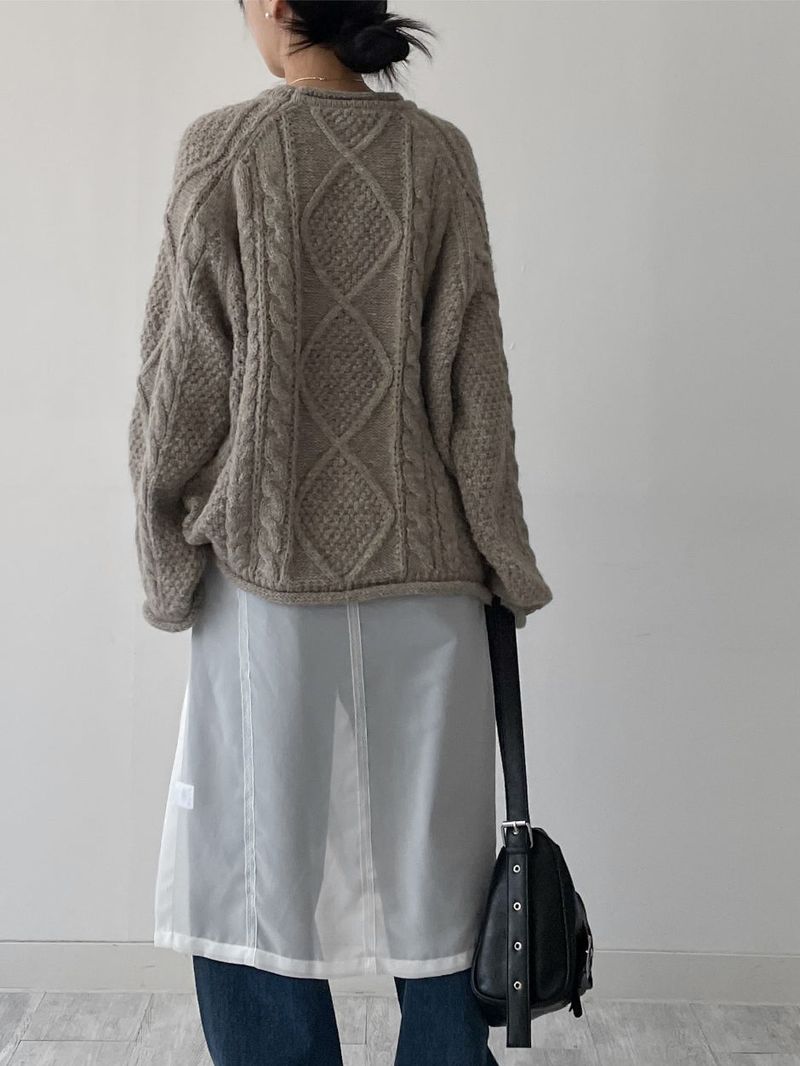 Rolling Cable Overfit Knit