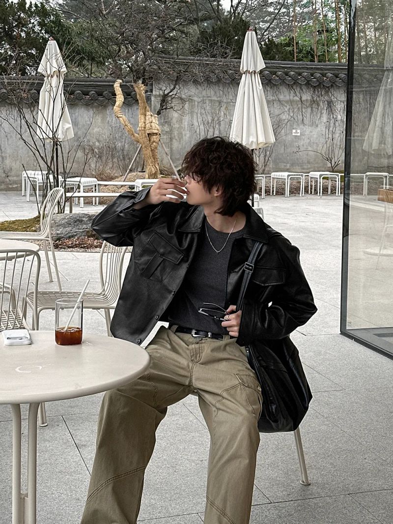 LMN Paneled Washed Cargo Wide Pants (3 colors)