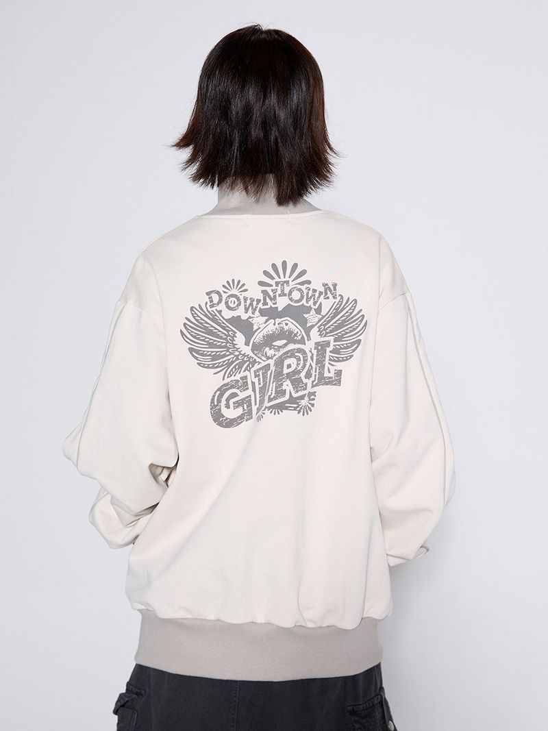 DOWN TOWN GIRL ZIP-UP / IVORY
