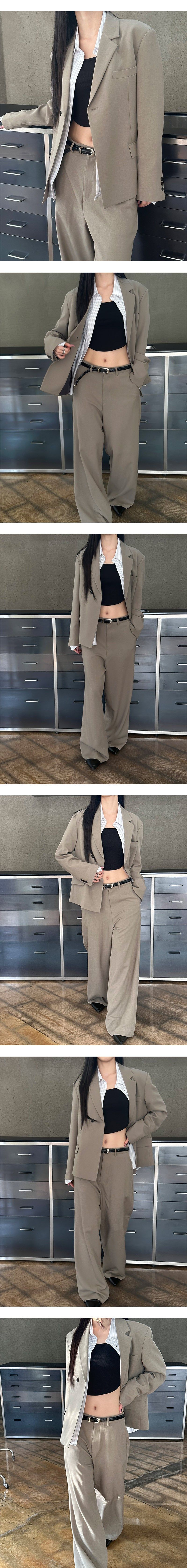 [Unisex] Half double short blazer(2color)