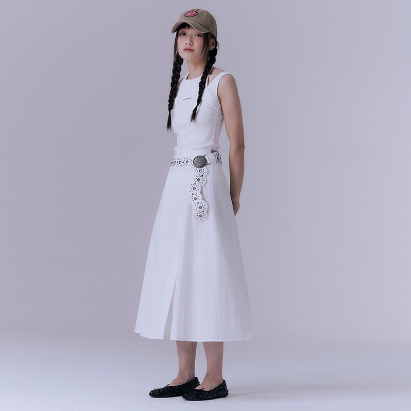 Essential flare skirt (WHITE)