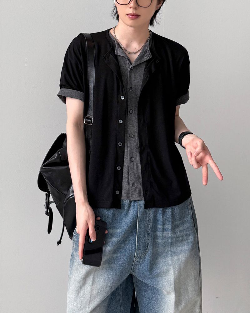 Lina Layered Half Sleeve Cardigan