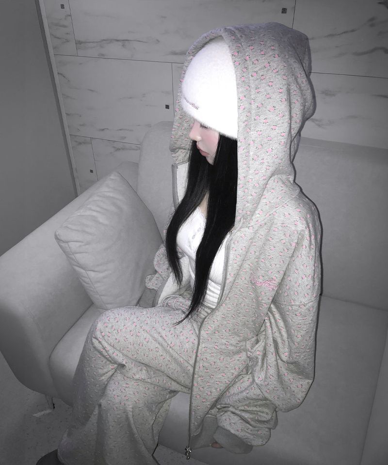 garden set hood zip-up (2colors)