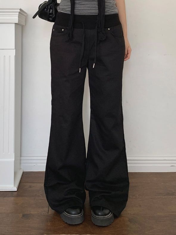 anyonemore（エニーワンモアー）の「T-Shion Rivet Pocket Banding Bootcut Pants（Pants）」