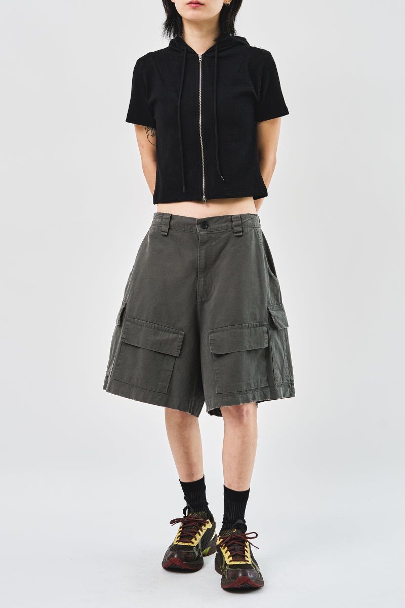 Style Rip Cargo Half Pants (2color)