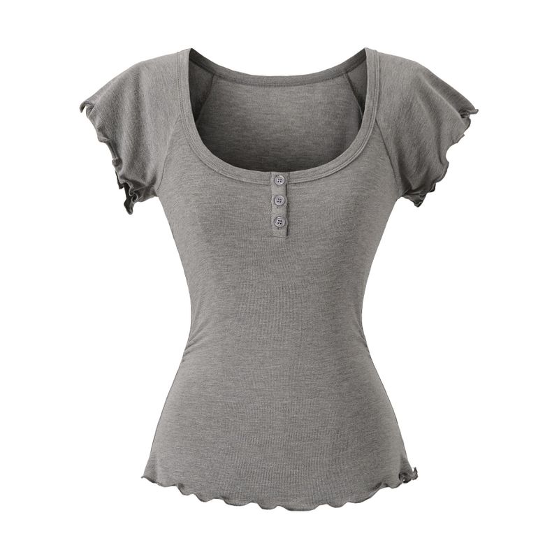 Cozy&Kitsch(コージーアンドキッチ)の「Evania Button Slim T-shirt(Tops)」