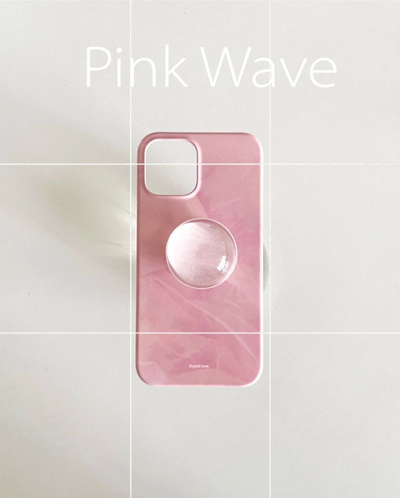 Atypical house（エイティピカル ハウス）の「[セット] ピンクウェーブケース+グリップトック（Smartphone Accessories）」