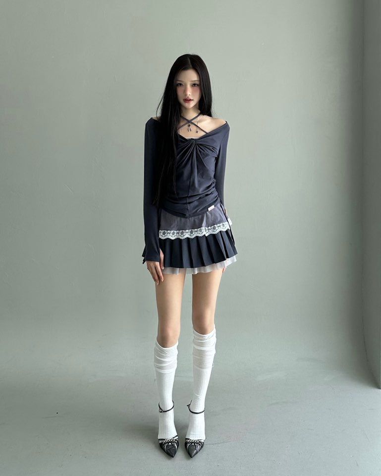 Luna Twisted Shirring Top