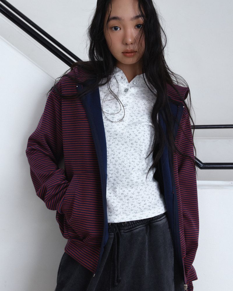 Drift Zip-Up Hoodie (Rust Red)