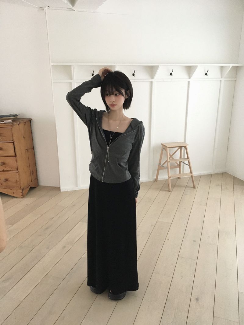 ロア スリム ロングワンピース