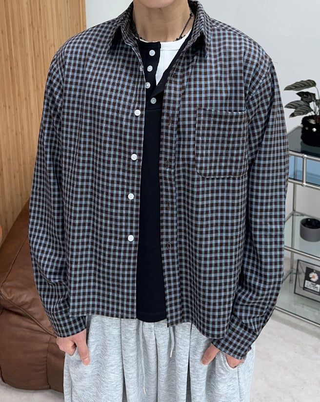 Tied Crop Check Shirt