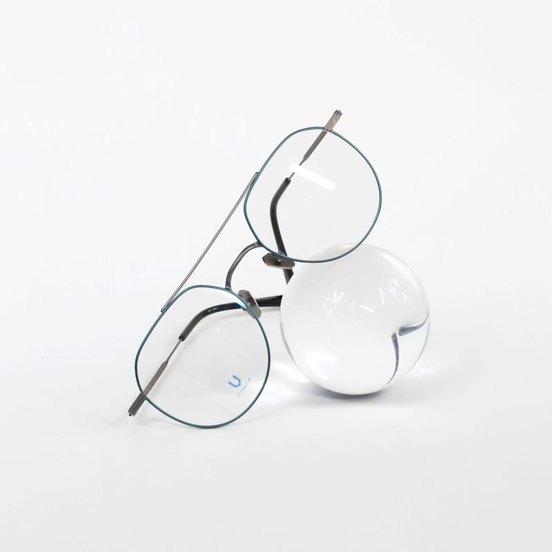 Knouun Round titanium glasses CODE. 101. C Gray