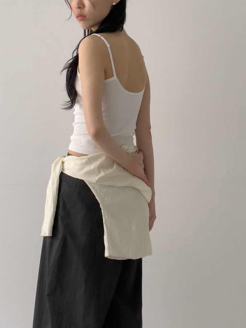 Twill Balloon Fit Wide Pants