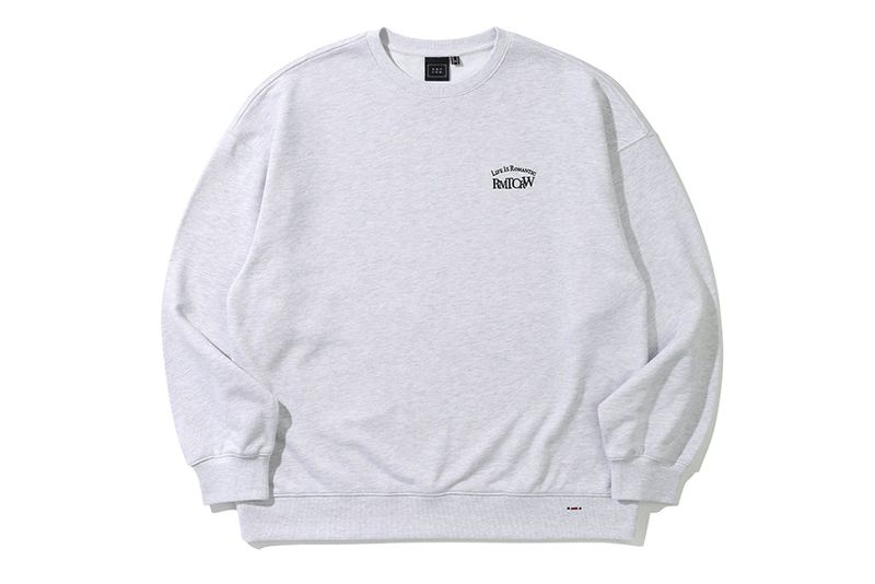 FLOWER RIBBON SWEAT SHIRT_LIGHT GREY
