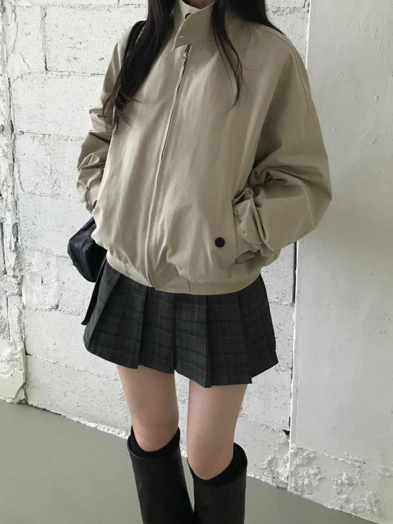 Kona Check Pleated Mini Skirt (one color)