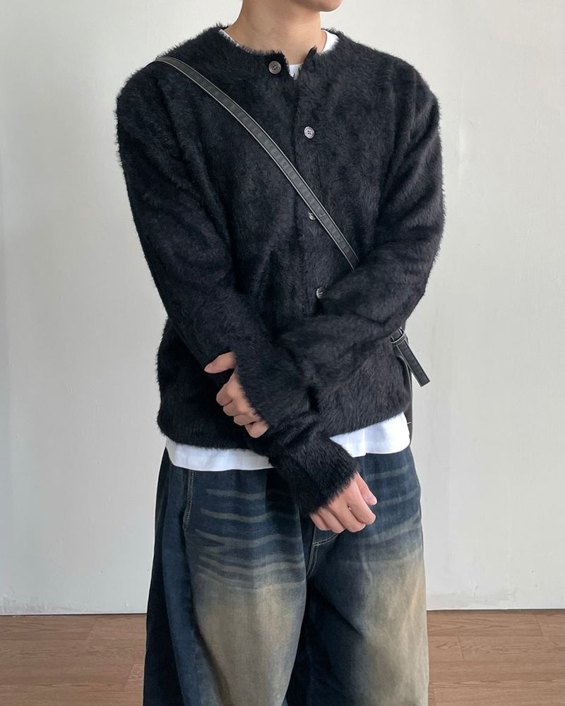 Pilling Angora Knit Cardigan