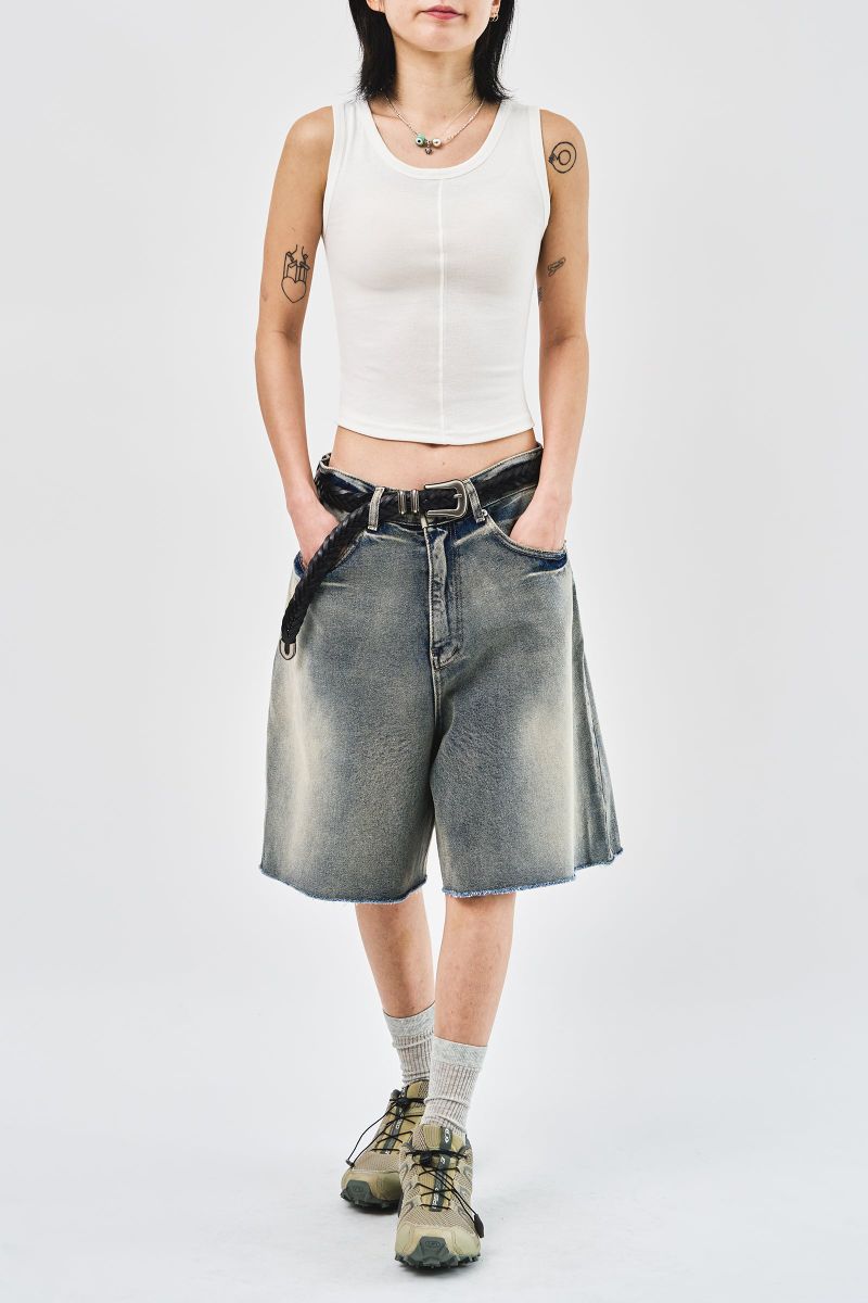 Milky Bermuda Denim Shorts