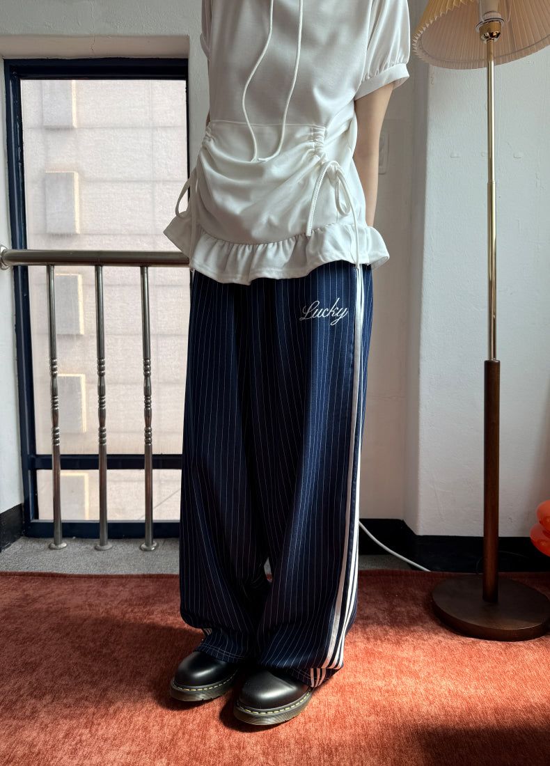 another language（アナザーランゲージ）の「 lucky track pants (navy)（Pants）」