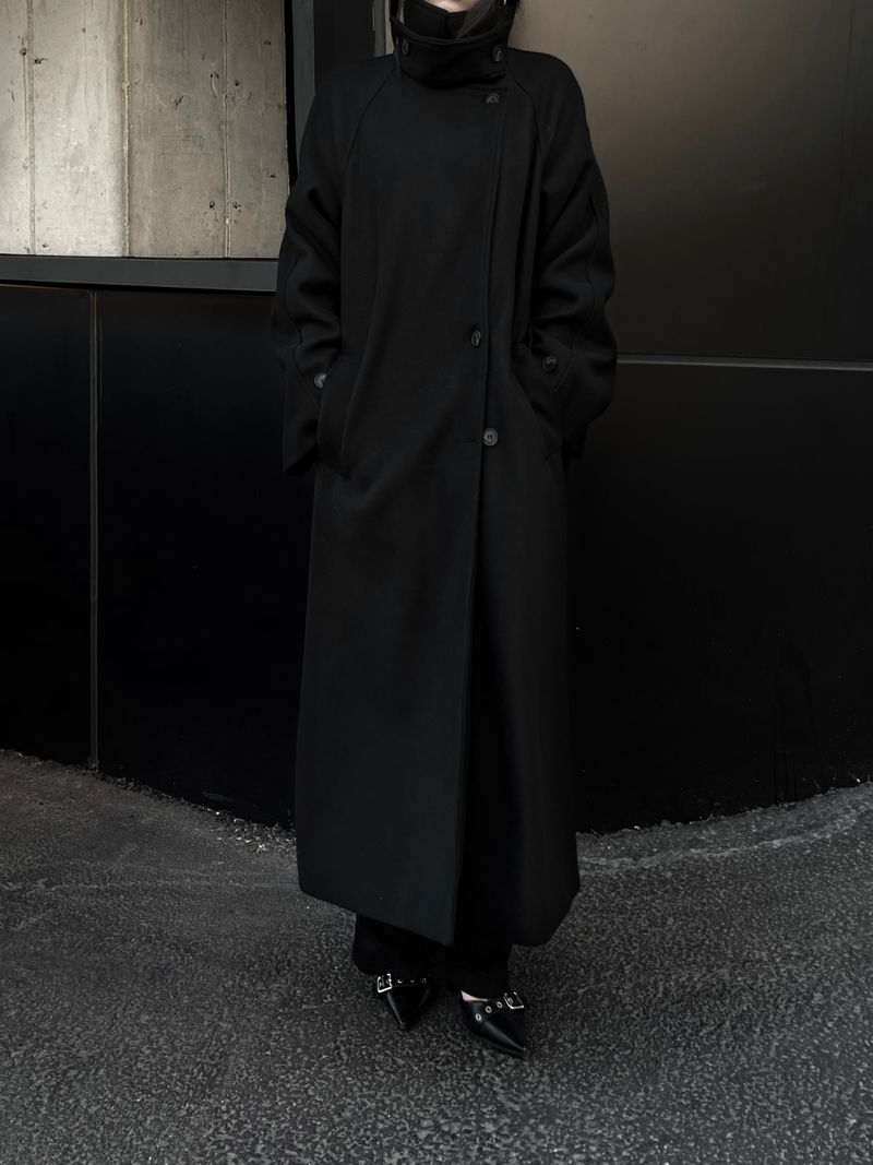 city high neck long coat (2color)
