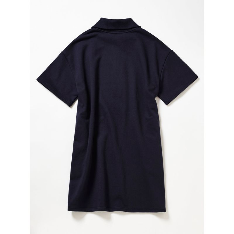 SMALL LOGO HALF ZIPUP MINI DRESS_NAVY