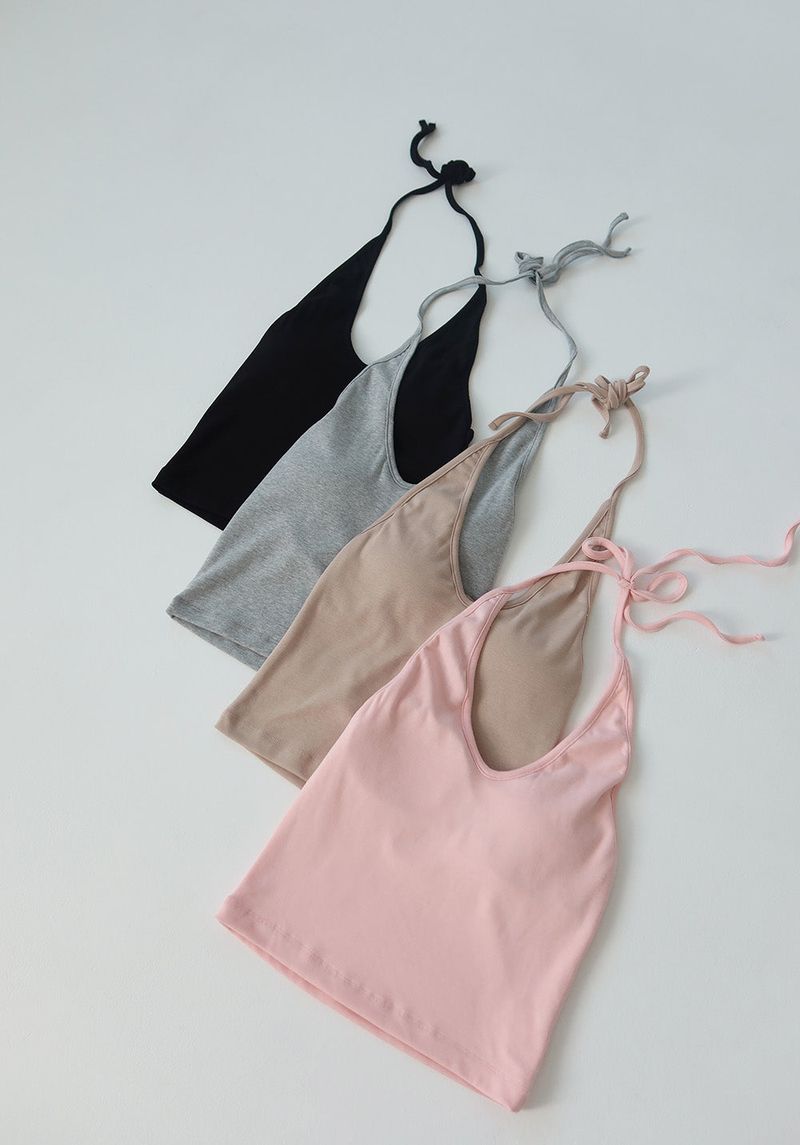 26ss Spring Pad Halterneck Sleeveless