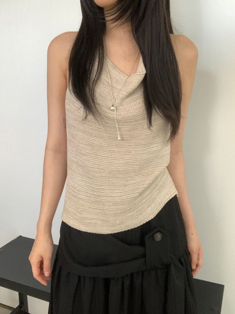 Defnit Draped Knit Tank Top