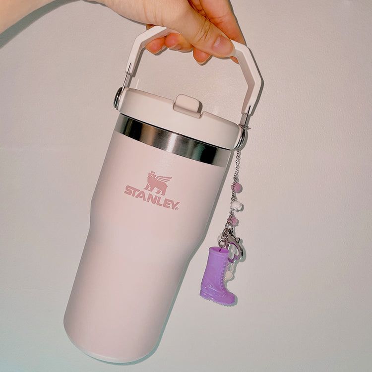 Rose Chain Purple Boots Pendant Bag Keyring Tumbler Charm